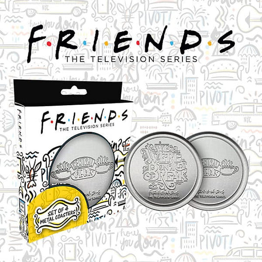 Friends Set of 4 Embossed Metal Coasters Friends Set of 4 Embossed Metal Coasters