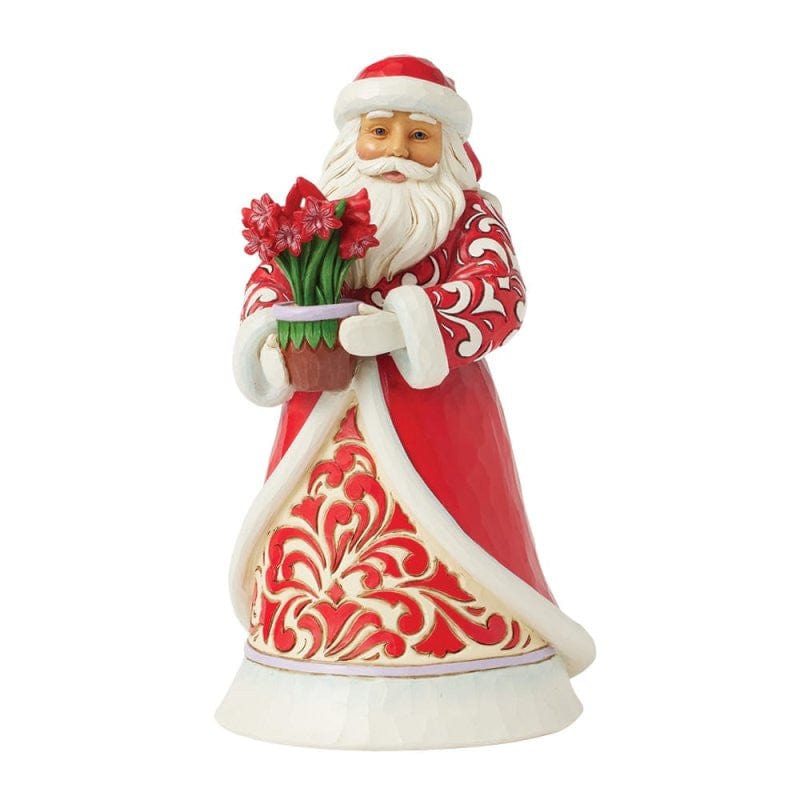 Heartwood Creek By Jim Shore Blooms Of The Season (Santa with Amaryllis) Figurine 6017005