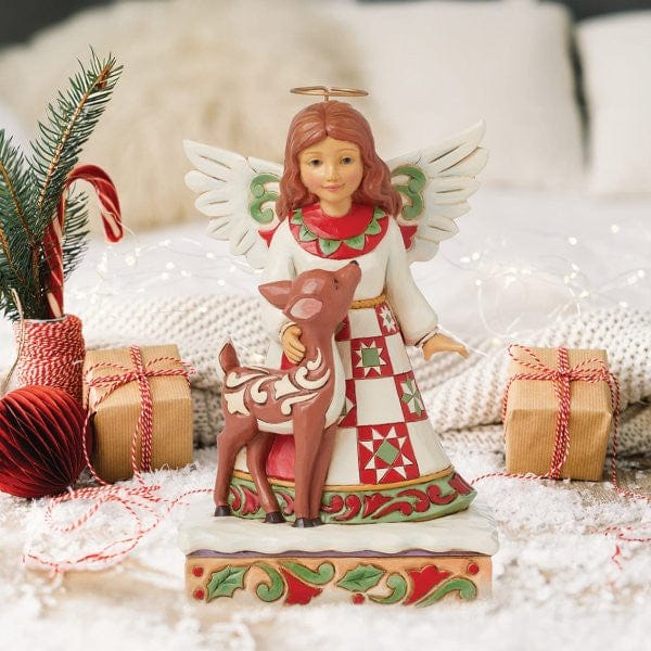 Heartwood Creek By Jim Shore Christmas Angel With Deer Figurine 6015532 Heartwood Creek By Jim Shore Christmas Angel With Deer Figurine 6015532