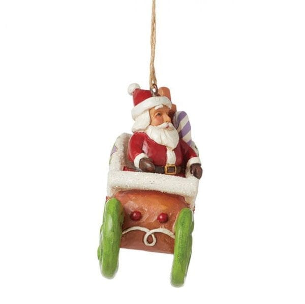 Heartwood Creek By Jim Shore Gingerbread Santa In Sleigh Hanging Ornament 6015508