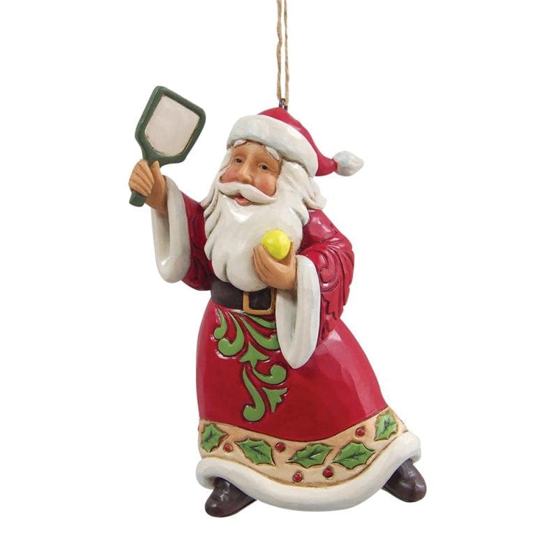 Heartwood Creek By Jim Shore Pickleball Santa Hanging Ornament 6017300