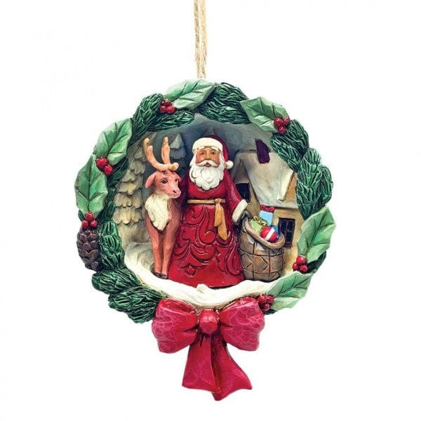 Heartwood Creek By Jim Shore Santa Diorama Hanging Ornament 6015511