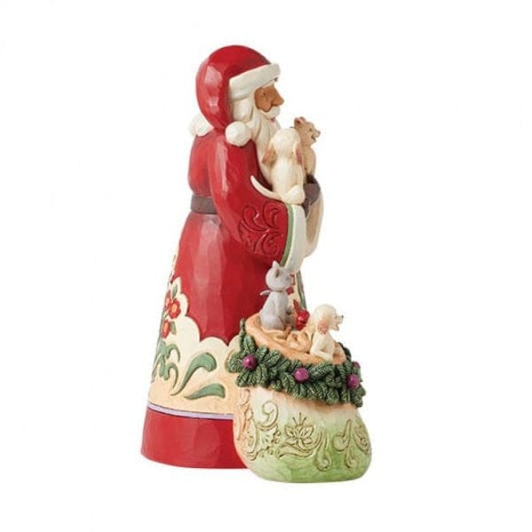 Heartwood Creek By Jim Shore Santa With Cats and Dogs Figurine 6015499