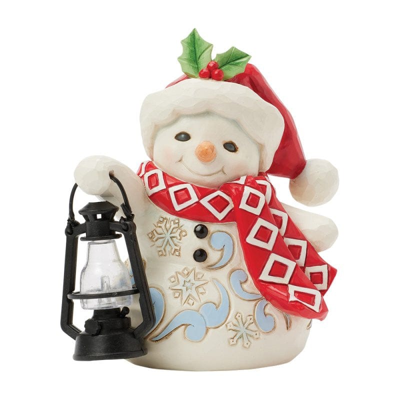 Heartwood Creek By Jim Shore Twinkle Bright (Snowman With Oversized Lantern) Pint Figurine 6017298