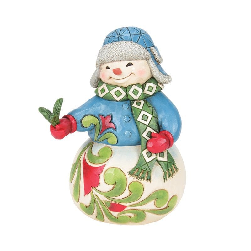 Heartwood Creek By Jim Shore Wishing You A Cozy Christmas (Snowman With Evergreen Sprig) Figurine 6017015