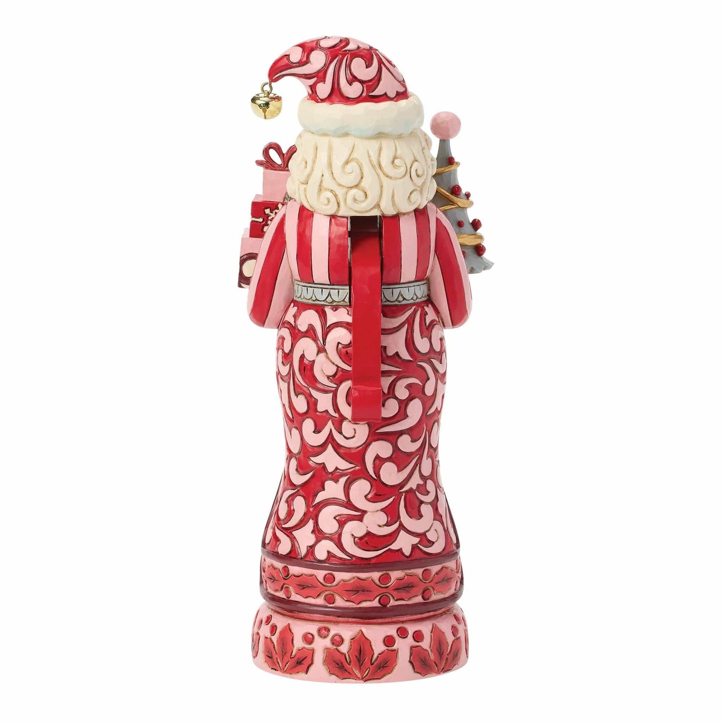 Heartwood Creek Nutcracker Santa Tree Red and Pink Figurine By Jim Shore