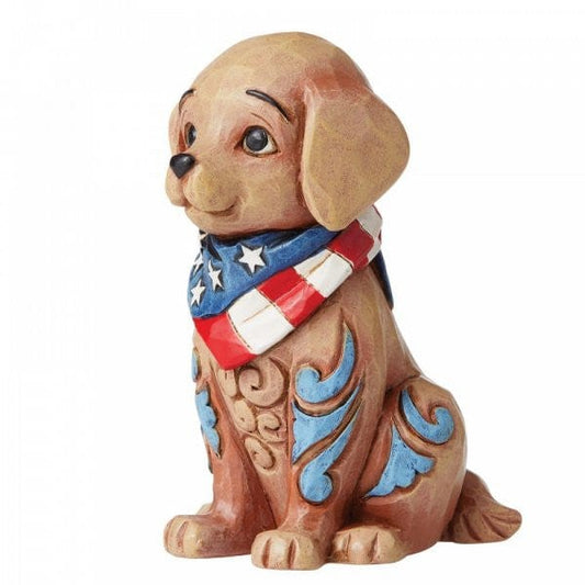 Heartwood Creek Patriotic Puppy Mini Figurine by Jim Shore 6006442 Heartwood Creek Patriotic Puppy Mini Figurine by Jim Shore 6006442