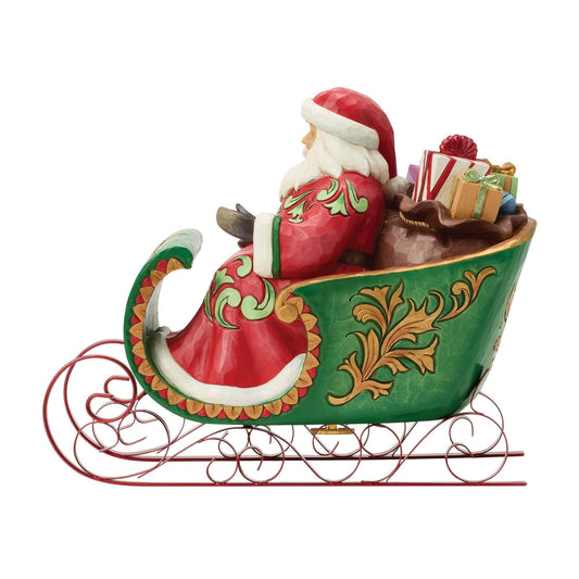 Heartwood Creek Santa In Musical Sleigh Figurine By Jim Shore Heartwood Creek Santa In Musical Sleigh Figurine By Jim Shore