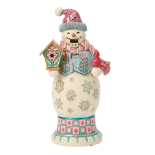 Heartwood Creek Snowman Nutcracker Pastel Figurine By Jim Shore Heartwood Creek Snowman Nutcracker Pastel Figurine By Jim Shore