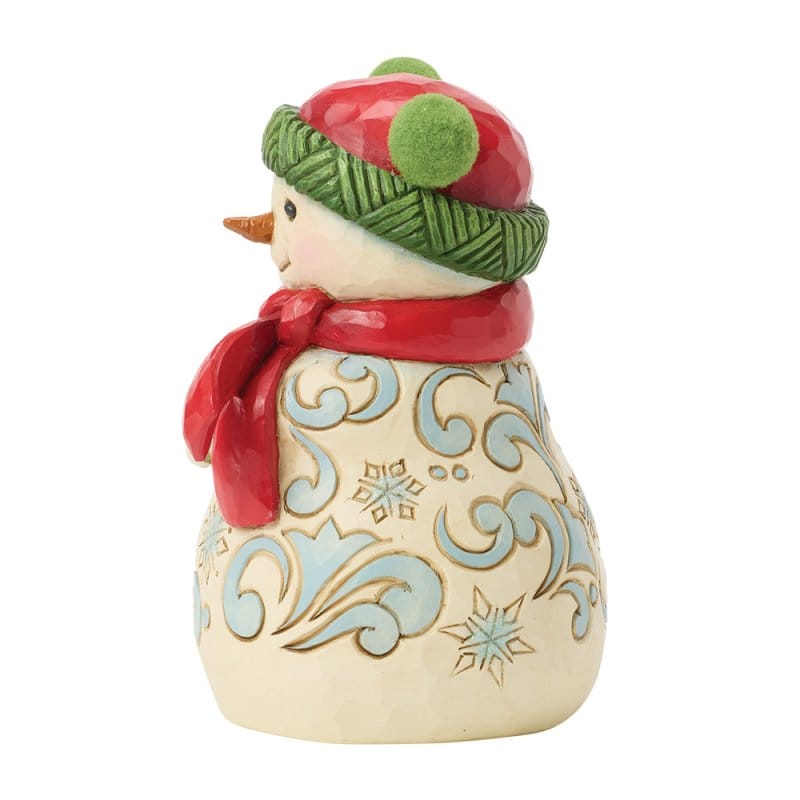 Heartwood Creek Snowman with Pom Pom Hat Figurine By Jim Shore