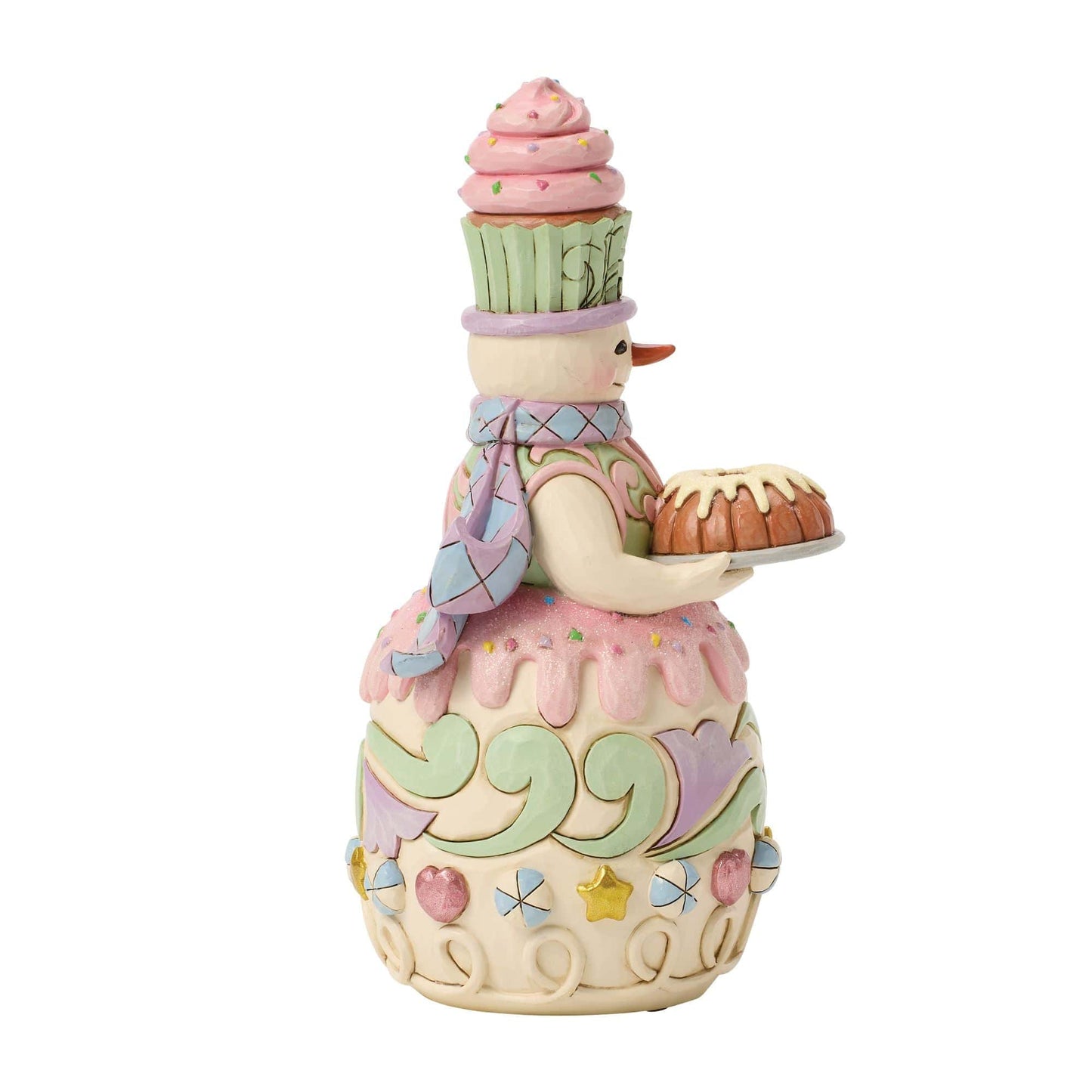 Heartwood Creek Sweets Snowman with Bundt Cake Figurine By Jim Shore
