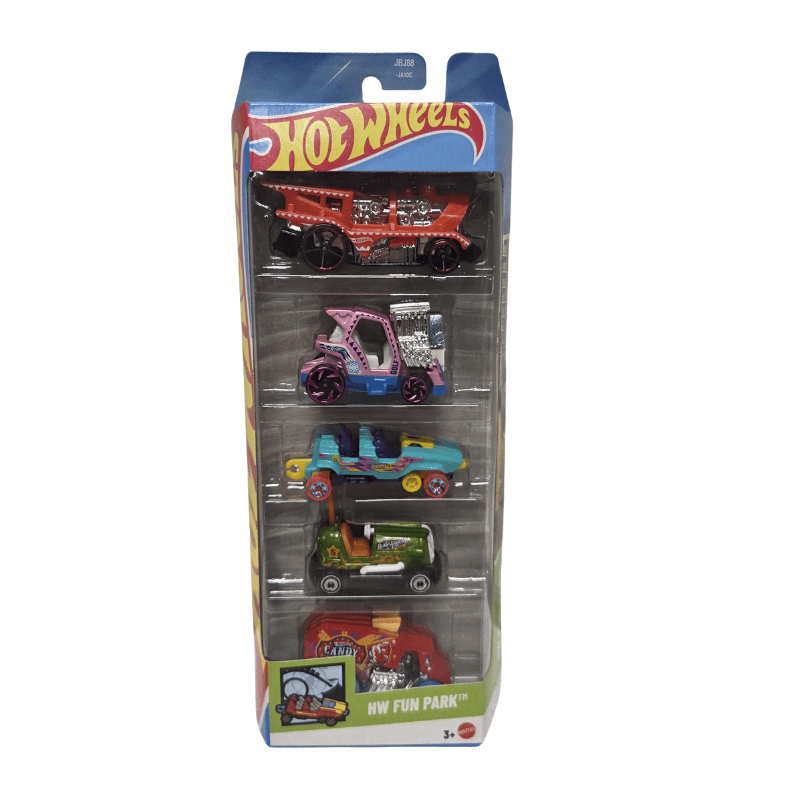Hot Wheels 5 Car Pack HW Fun Pack Green Packaging Hot Wheels 5 Car Pack HW Fun Pack Green Packaging