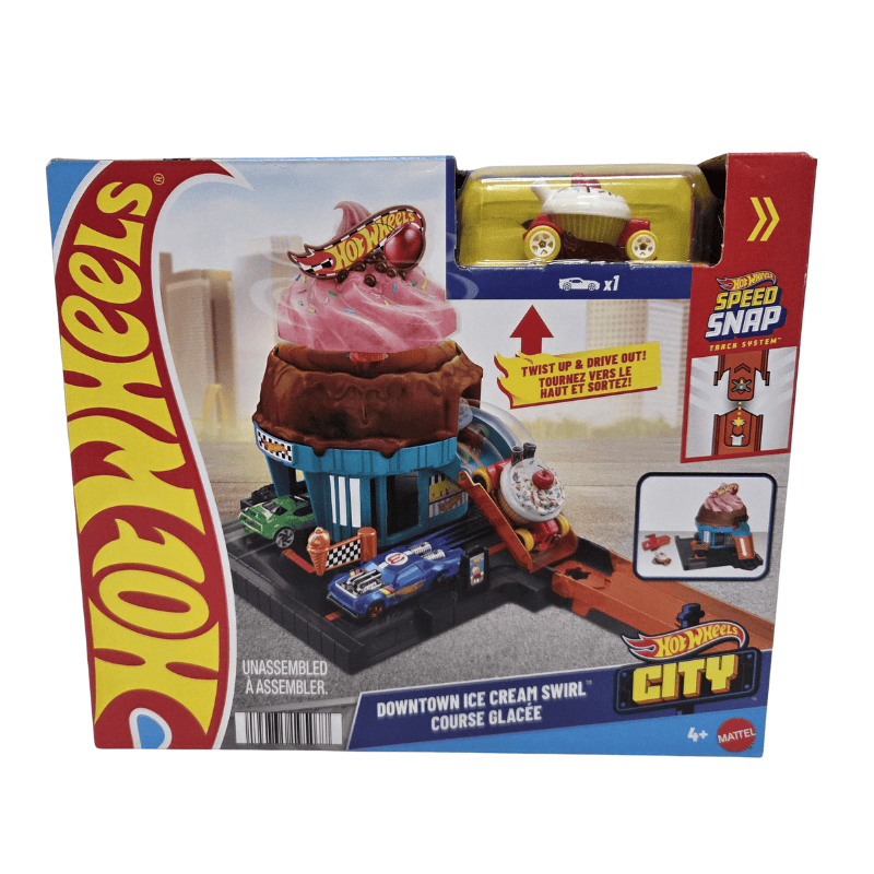 Hot Wheels City Downtown Ice Cream Swirl With White Car 2025 Edition