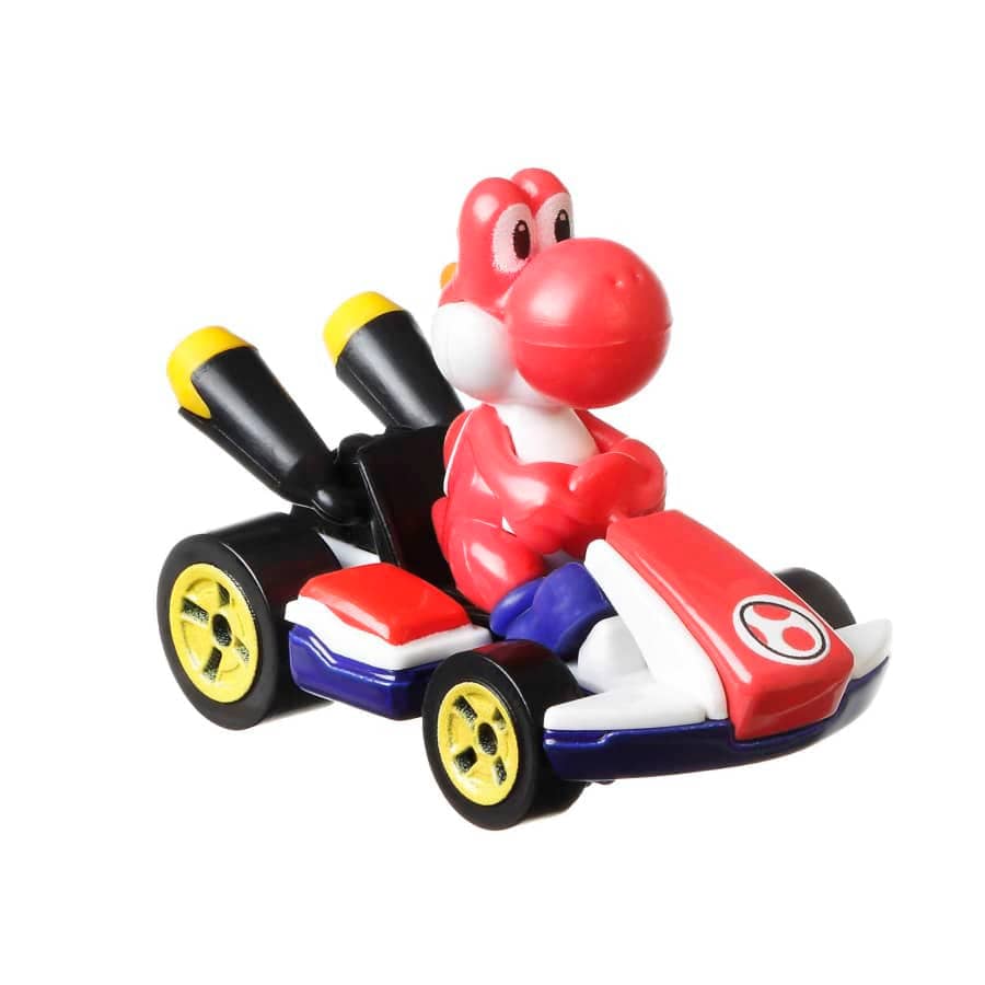 Hot Wheels Mario Kart Red Yoshi Standard Kart Hot Wheels Mario Kart Red Yoshi Standard Kart