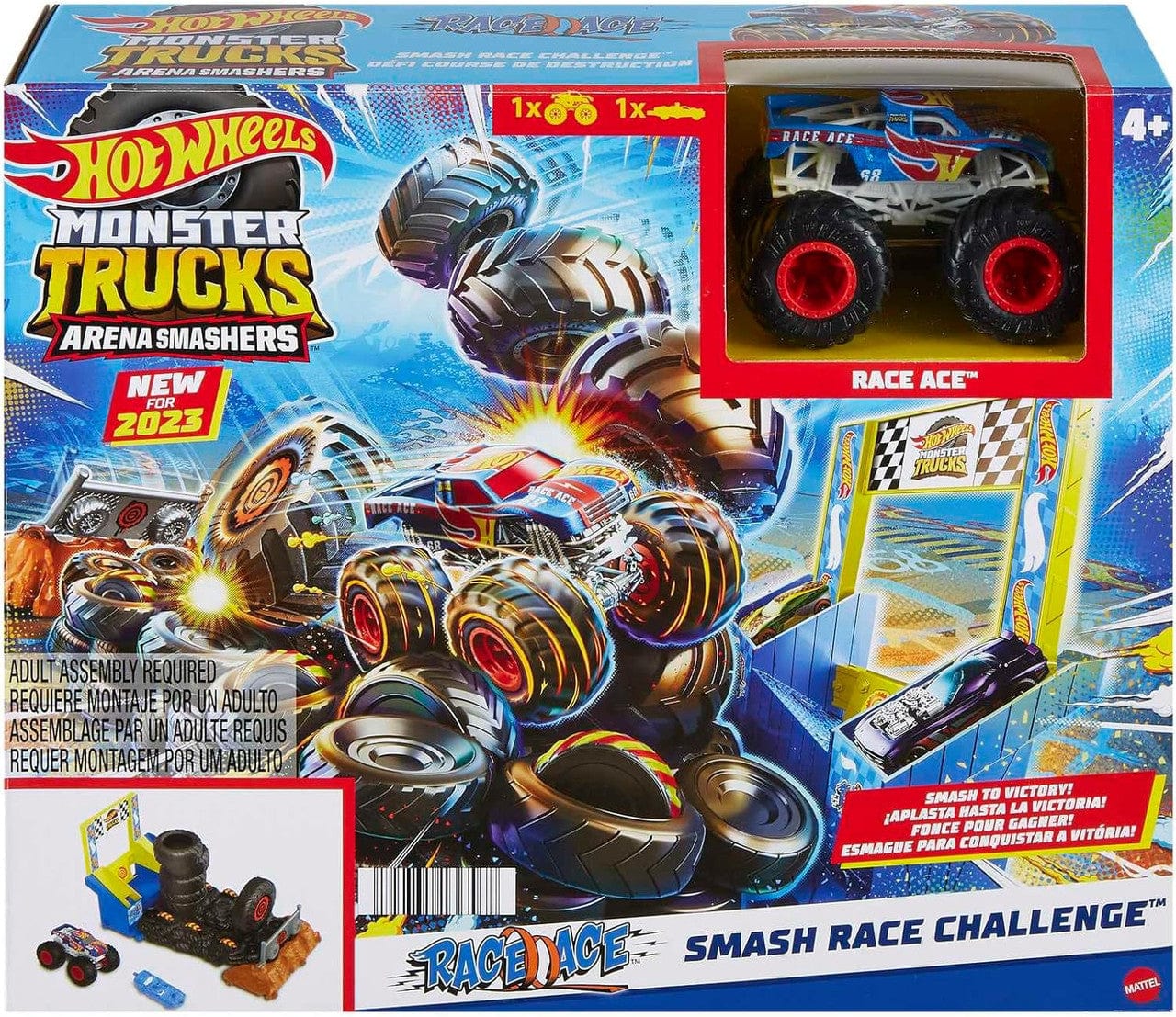 Hot Wheels Monster Trucks Arena Smashers Race Ace Smash Race Challenge Hot Wheels Monster Trucks Arena Smashers Race Ace Smash Race Challenge