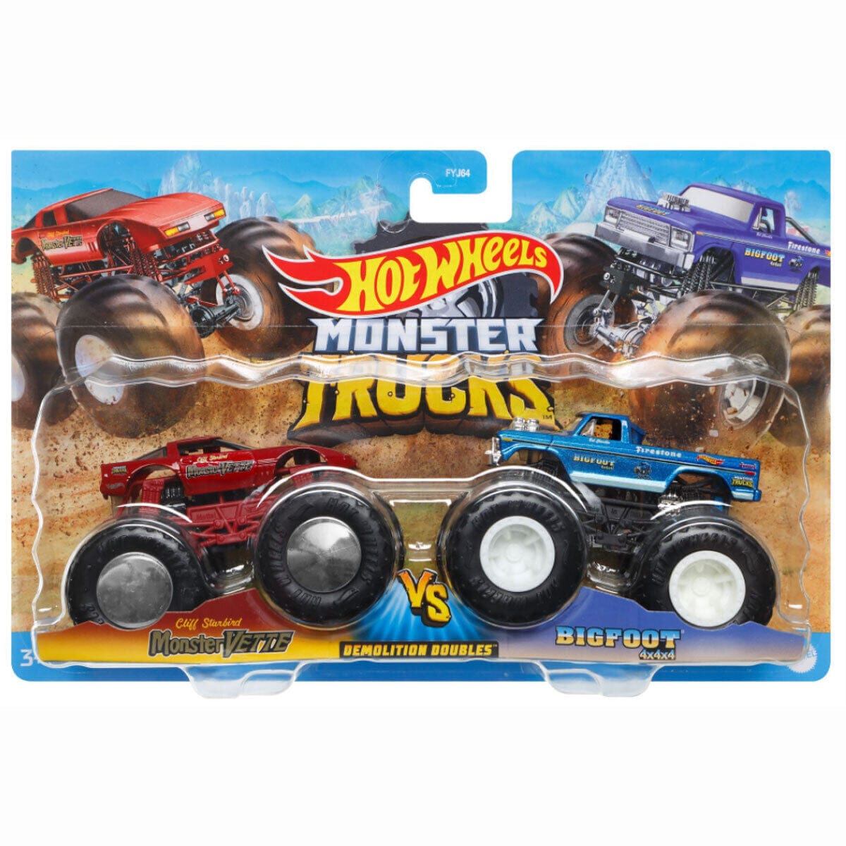 Hot Wheels Monster Trucks Demolition Doubles Monster Vette VS Bigfoot Hot Wheels Monster Trucks Demolition Doubles Monster Vette VS Bigfoot