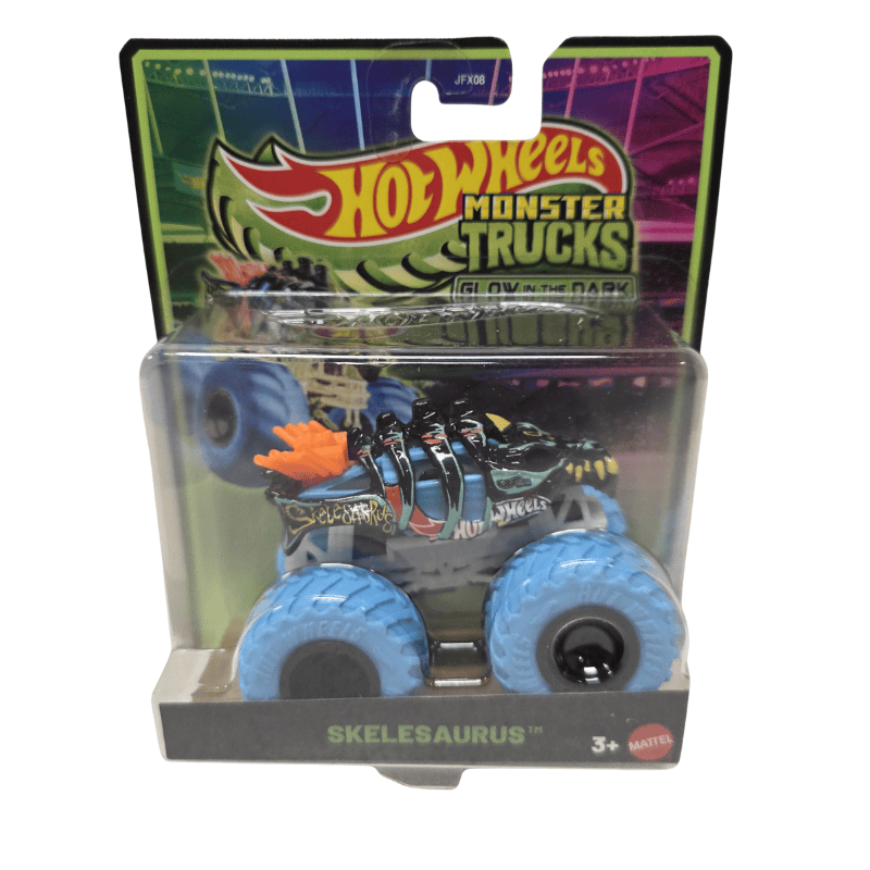 Hot Wheels Monster Trucks Glow In The Dark Skelesaurus Hot Wheels Monster Trucks Glow In The Dark Skelesaurus