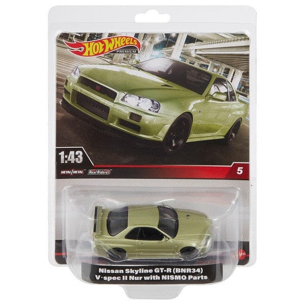 Hot Wheels Premium 1:43 Nissan Skyline GT-R (BNR34) V Spec II Nur With NISMO Parts Hot Wheels Premium 1:43 Nissan Skyline GT-R (BNR34) V Spec II Nur With NISMO Parts
