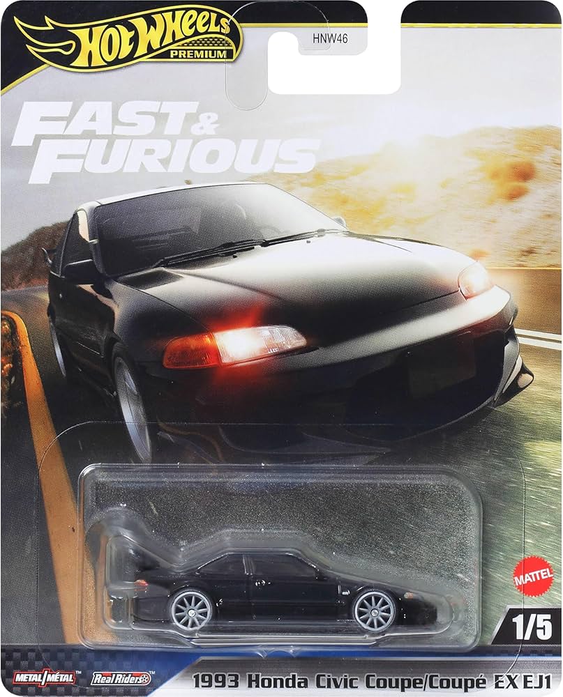 Hot Wheels Premium Fast & Furious 1993 Honda Civic Coupe/Coupé EX EJ1