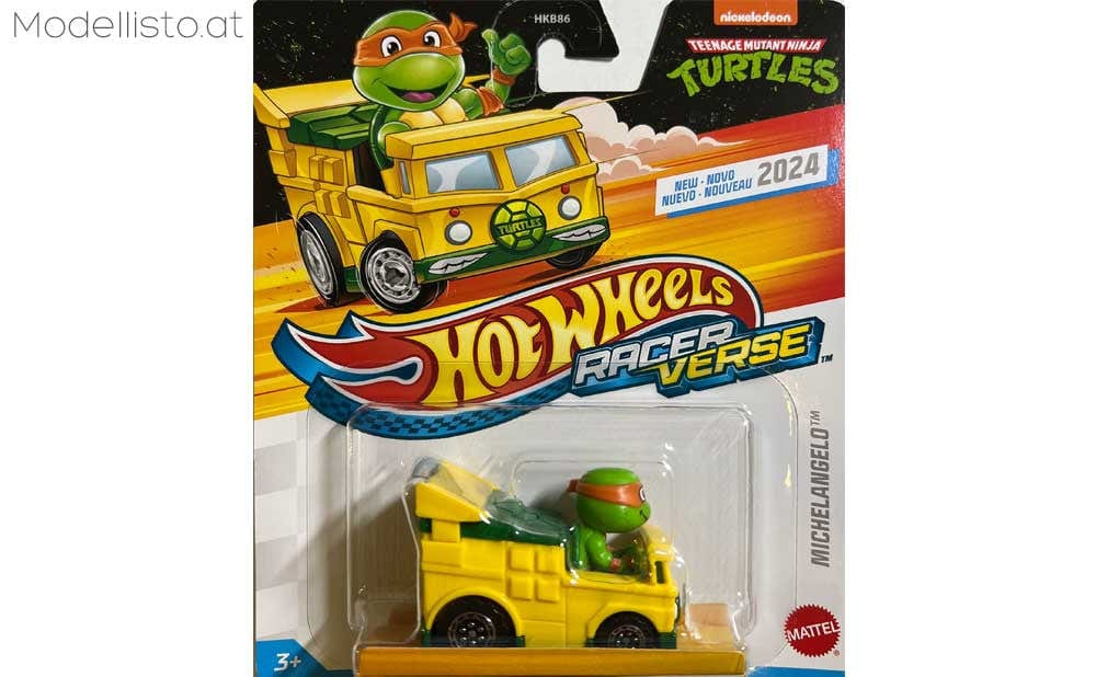 Hot Wheels Racer Verse Teenage Mutant Ninja Turtles Michelangelo