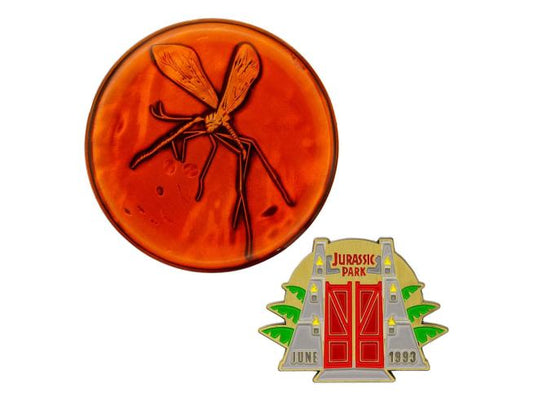 Jurassic Park Enamel Medallion & Pin Badge Collector's Set Jurassic Park Enamel Medallion & Pin Badge Collector's Set