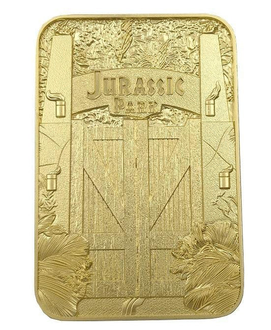 Jurassic Park Welcome Gates 24k Gold Ingot Jurassic Park Welcome Gates 24k Gold Ingot
