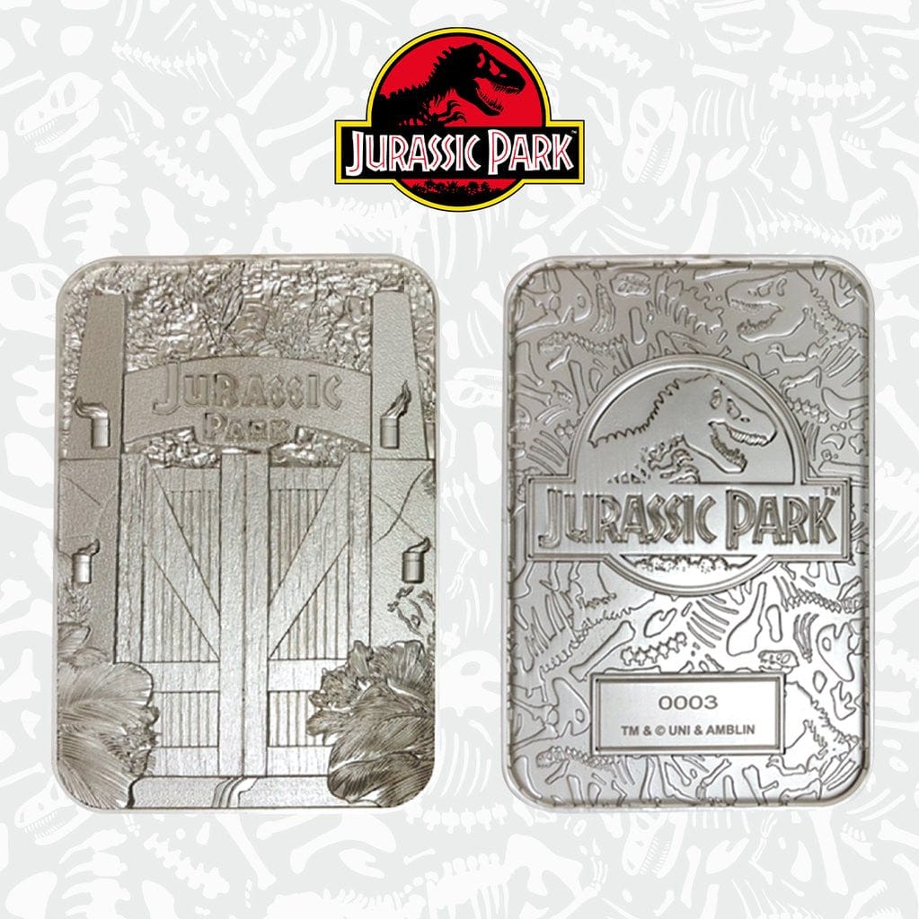 Jurassic Park Welcome Gates .999 Silver Plated Ingot