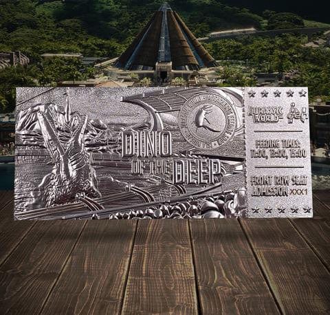 Jurassic World Mosasaurus Feeding Show Replica Silver Ticket