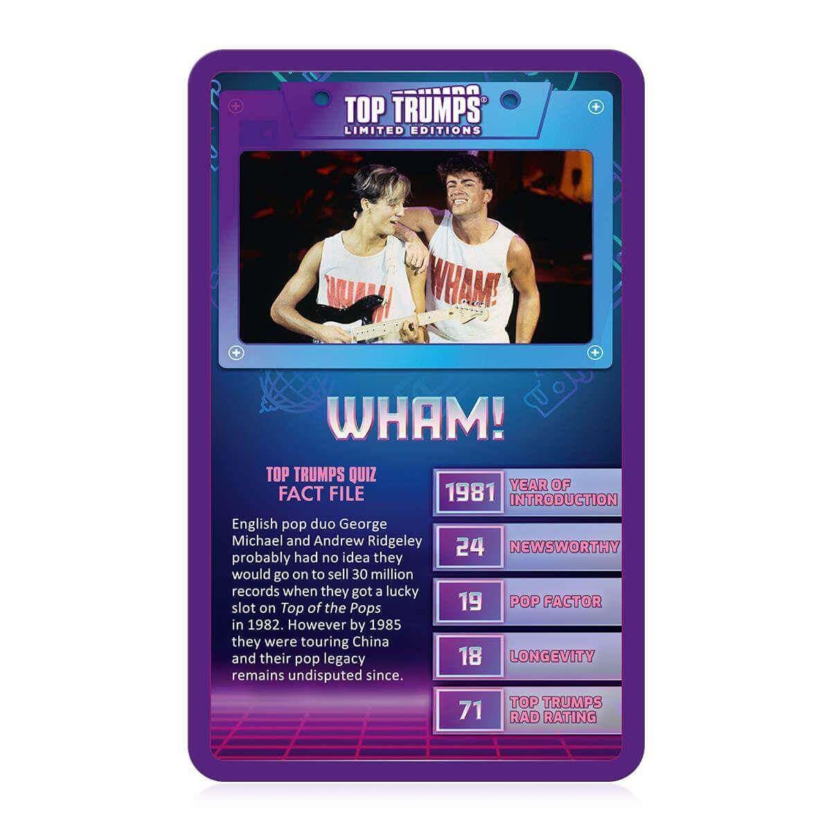 Let's Go Back To The 1980's Top Trumps Card Game
