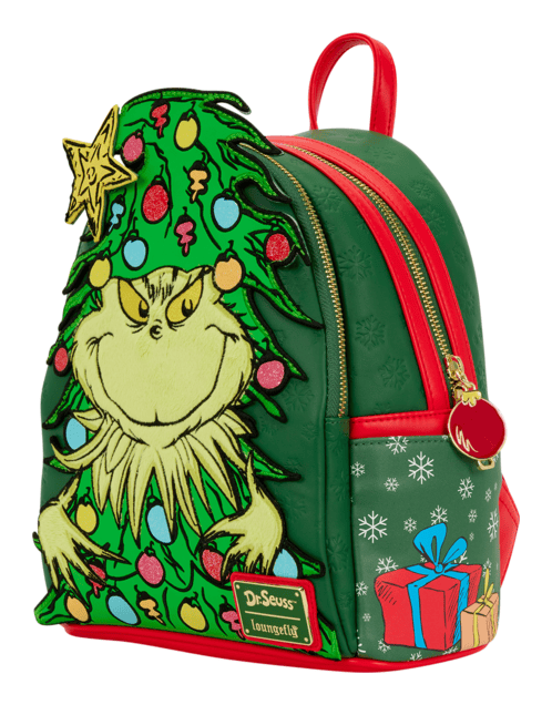 Loungefly Dr.Suess Grinch Holiday Mini Backpack Loungefly Dr.Suess Grinch Holiday Mini Backpack