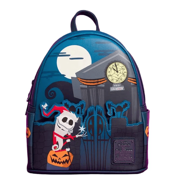 Loungefly Nightmare Before Christmas Santa Jack Graveyard Mini Backpack