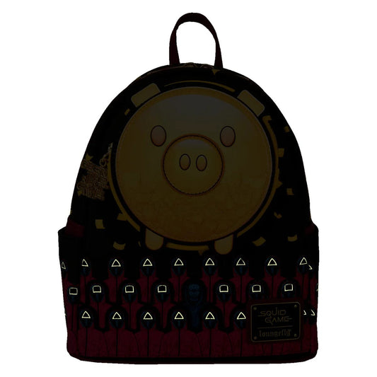 Loungefly Piggy Bank Squid Game Mini Backpack Loungefly Piggy Bank Squid Game Mini Backpack