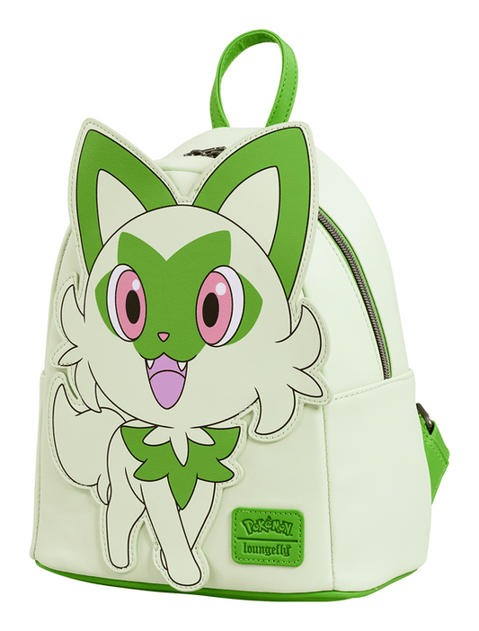 Loungefly Pokemon Sprigatito Figural Mini Backpack Loungefly Pokemon Sprigatito Figural Mini Backpack