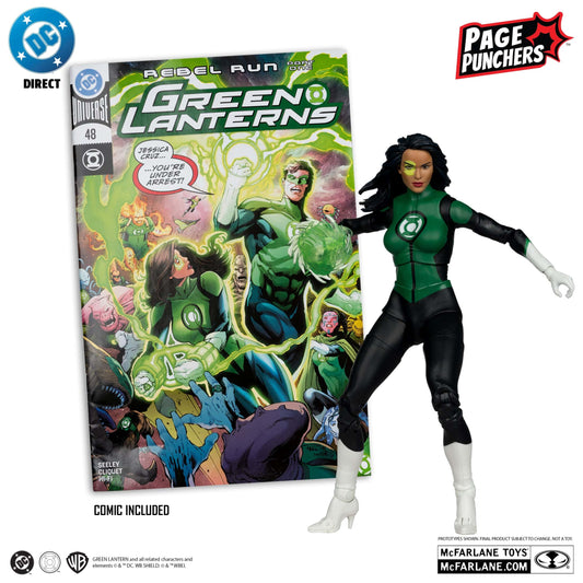 McFarlane Toys DC Direct Green Lantern Jessica Cruz Green Lanterns #48 Page Puncher Platinum Edition Action Figure McFarlane Toys DC Direct Green Lantern Jessica Cruz Green Lanterns #48 Page Puncher Platinum Edition Action Figure