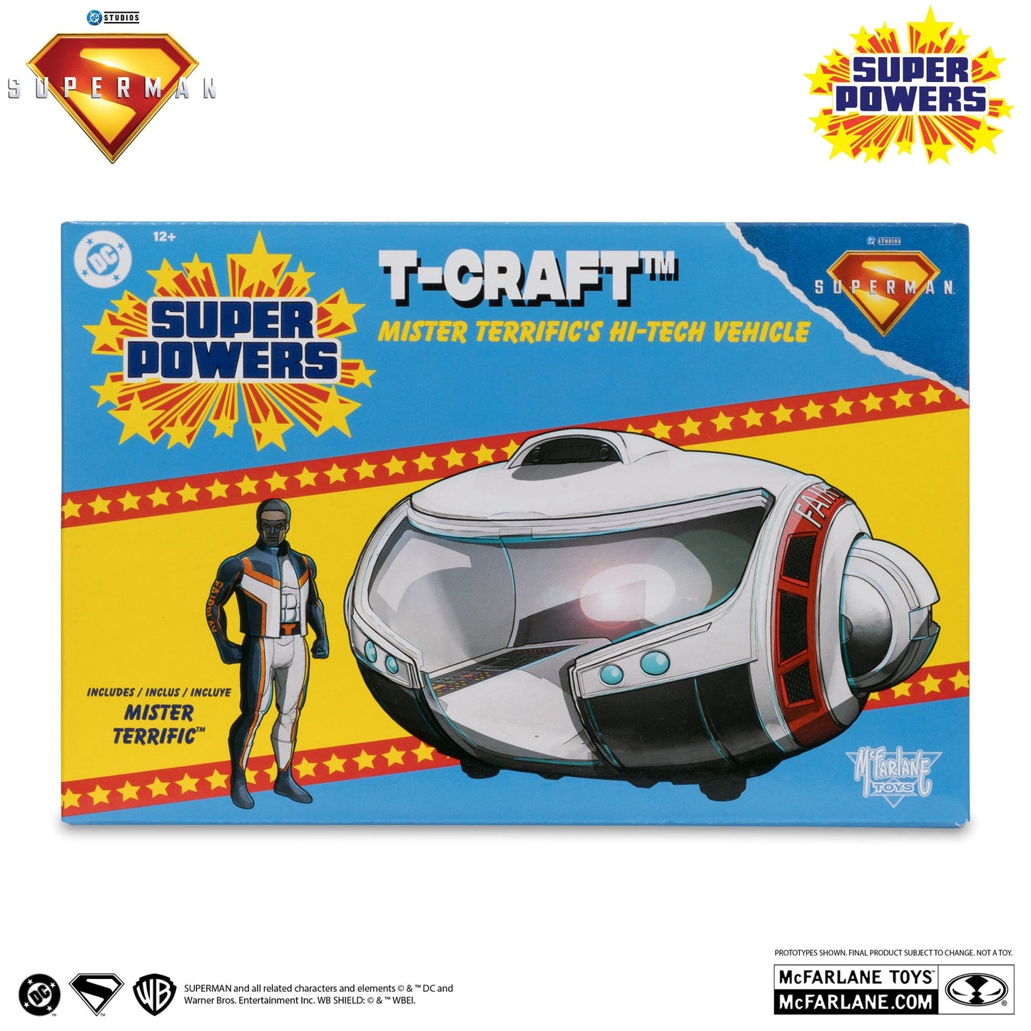 McFarlane Toys DC Direct T-Craft With Mr. Teriffic Superman Movie Super Powers McFarlane Toys DC Direct T-Craft With Mr. Teriffic Superman Movie Super Powers