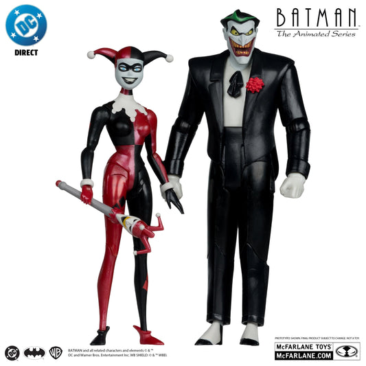 McFarlane Toys DC Direct The Joker & Harley Quinn Mad Love 2 Pack Batman The Animated Series Action Figures McFarlane Toys DC Direct The Joker & Harley Quinn Mad Love 2 Pack Batman The Animated Series Action Figures