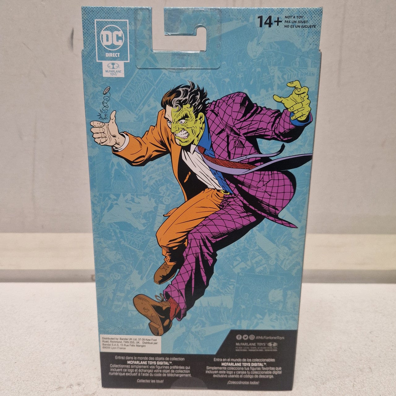 McFarlane Toys DC Direct Two Face Silver Age Platinum DC Digital