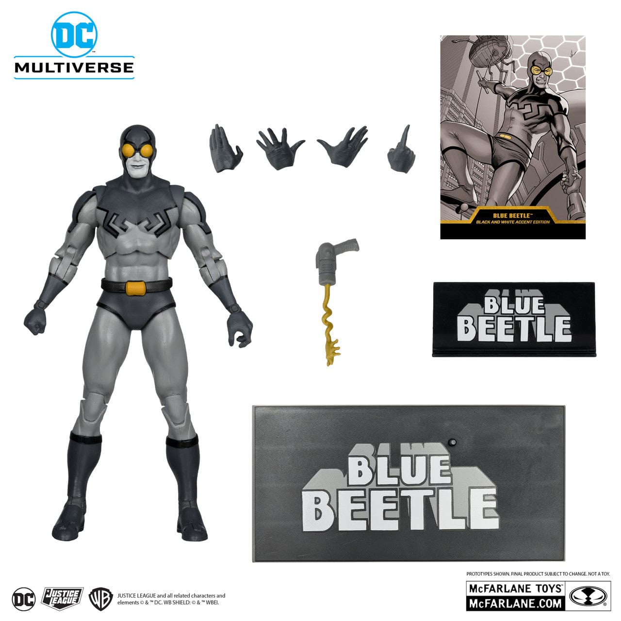 McFarlane Toys DC Multiverse Blue Beetle Black & White Accent Edition McFarlane Toys DC Multiverse Blue Beetle Black & White Accent Edition