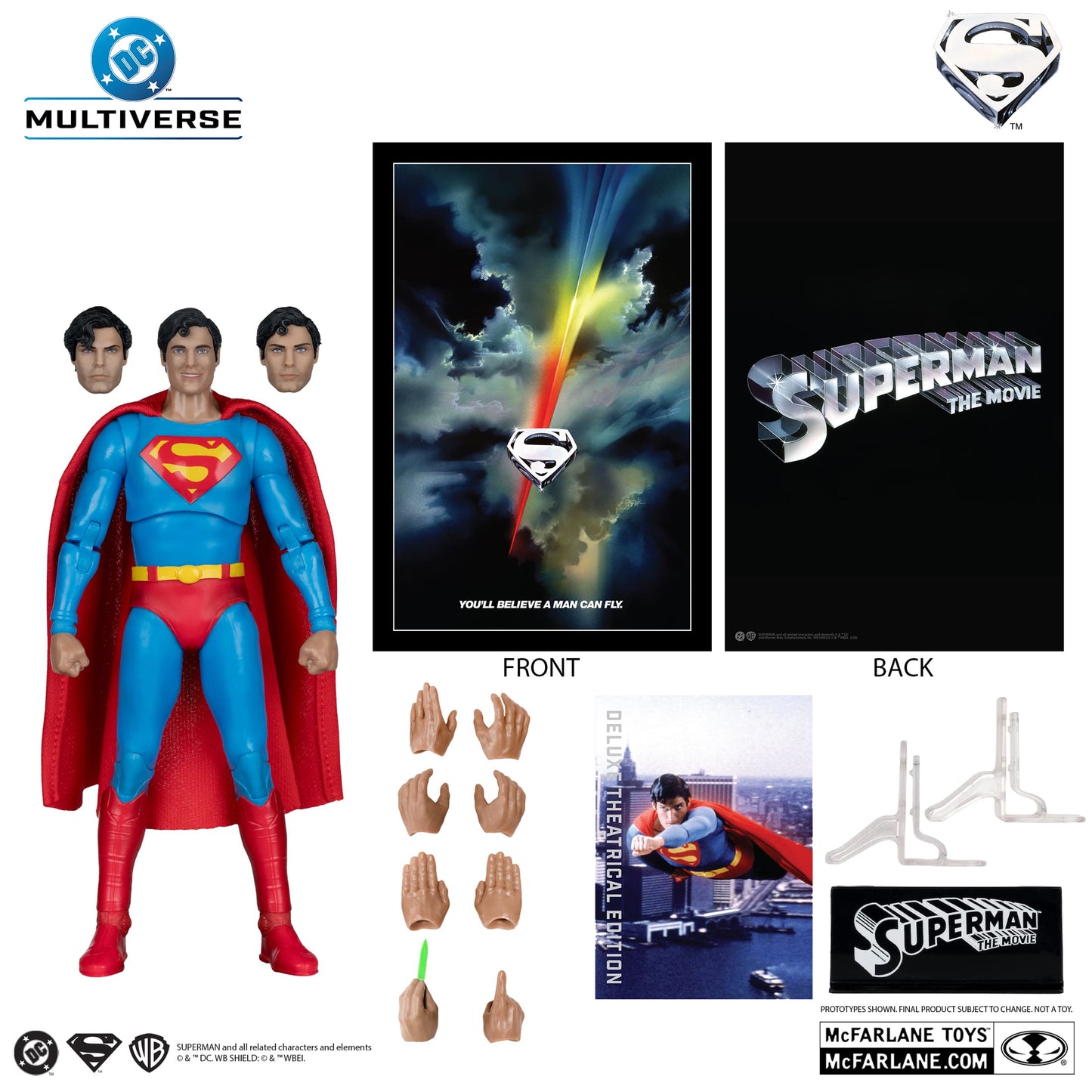 McFarlane Toys DC Multiverse Superman 1978 Movie Deluxe Theatrical Edition Figure McFarlane Toys DC Multiverse Superman 1978 Movie Deluxe Theatrical Edition Figure