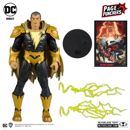 McFarlane Toys DC Page Punchers Black Adam 7" Figure With Comic McFarlane Toys DC Page Punchers Black Adam 7" Figure With Comic