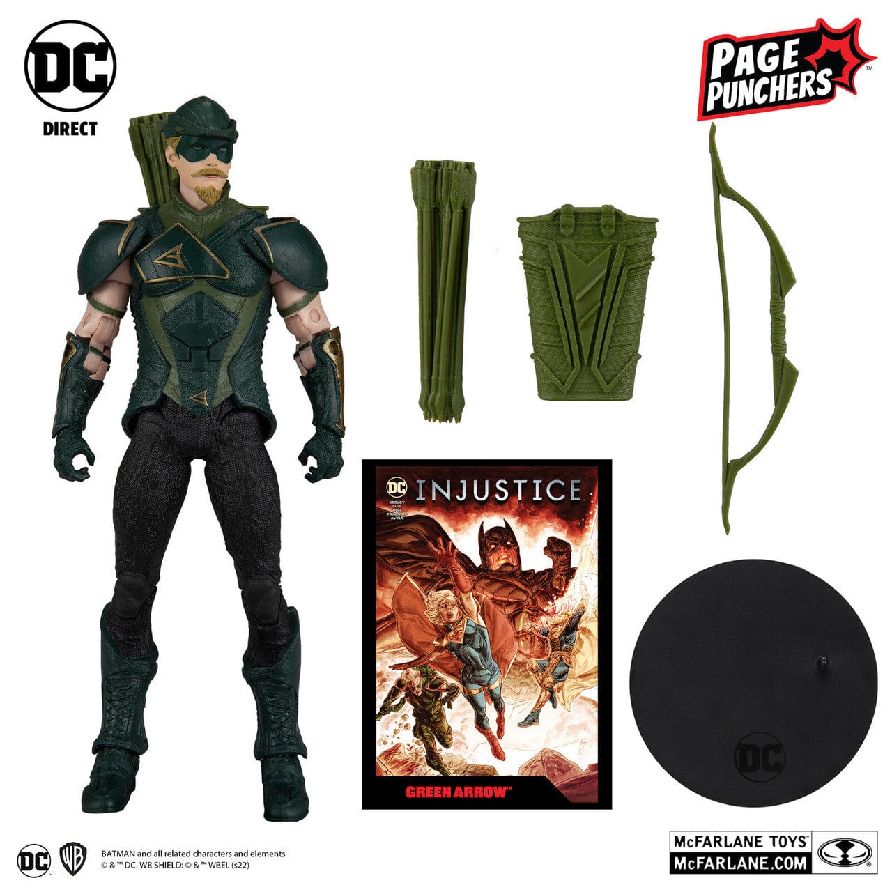 McFarlane Toys DC Page Punchers Green Arrow 7" Injustice 2 Comic