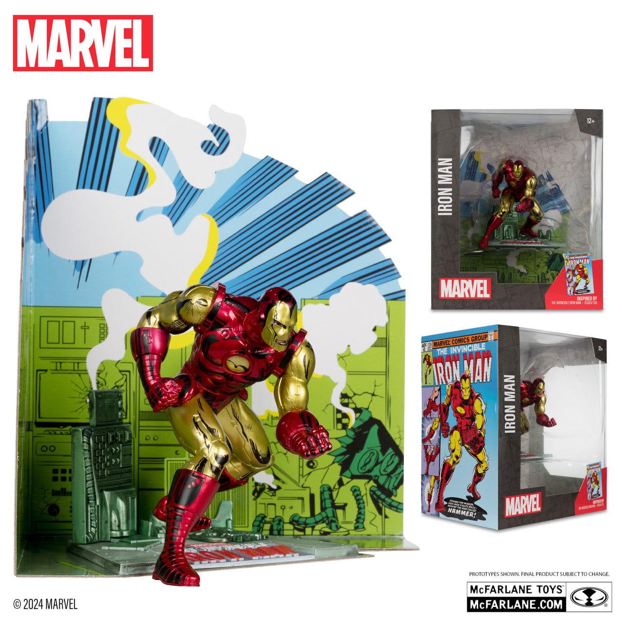 McFarlane Toys Marvel 1:10th Iron Man The Invincible Iron man #126 McFarlane Toys Marvel 1:10th Iron Man The Invincible Iron man #126