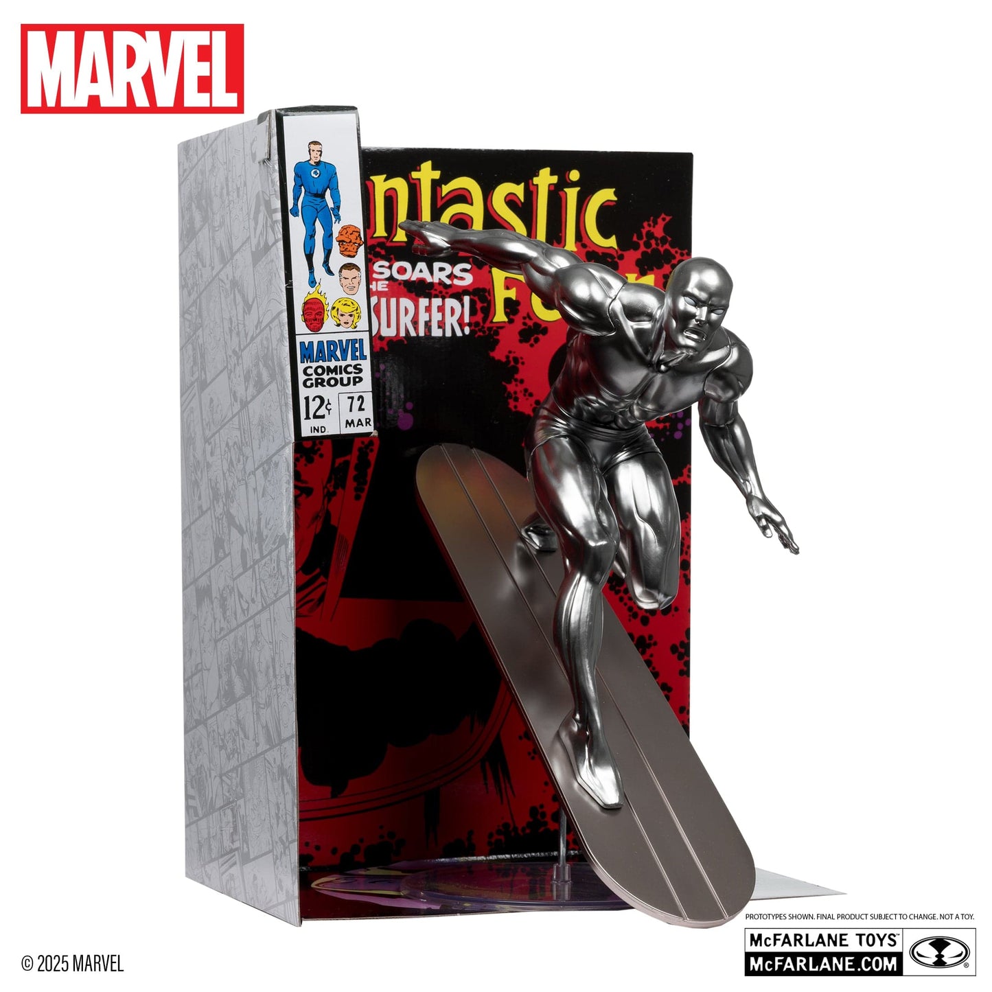 McFarlane Toys Marvel Silver Surfer 1:6TH Scale Fantastic Four #72 McFarlane Toys Marvel Silver Surfer 1:6TH Scale Fantastic Four #72