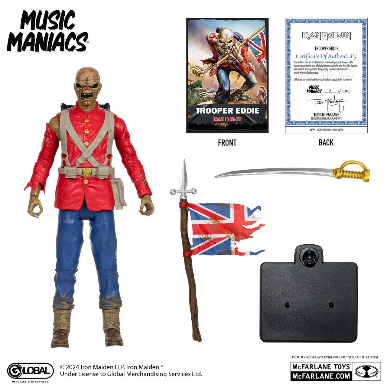 McFarlane Toys Music Maniacs Trooper Eddie Iron Maiden Figure McFarlane Toys Music Maniacs Trooper Eddie Iron Maiden Figure