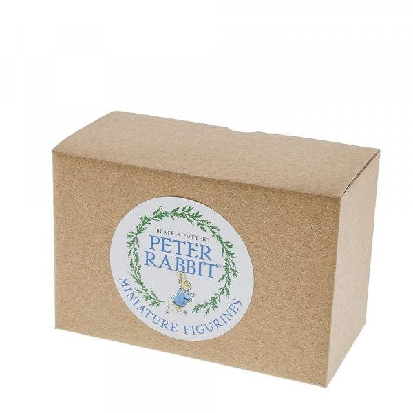 Peter Rabbit and Benjamin Pulling a Cracker Figurine