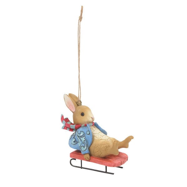 Peter Rabbit Sledging Hanging Ornament By Jim Shore
