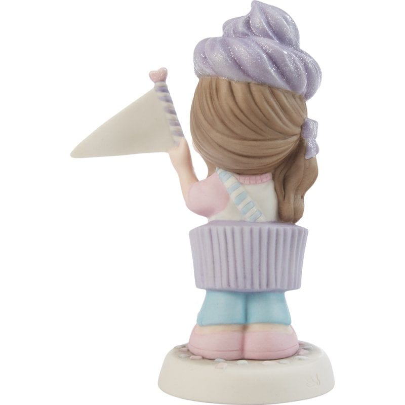 Precious Moments Purple Cupcake Girl Figurine Precious Moments Purple Cupcake Girl Figurine