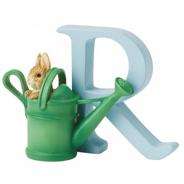 "R" Peter Rabbit in Watering Can Beatrix Potter Alphabet Letter