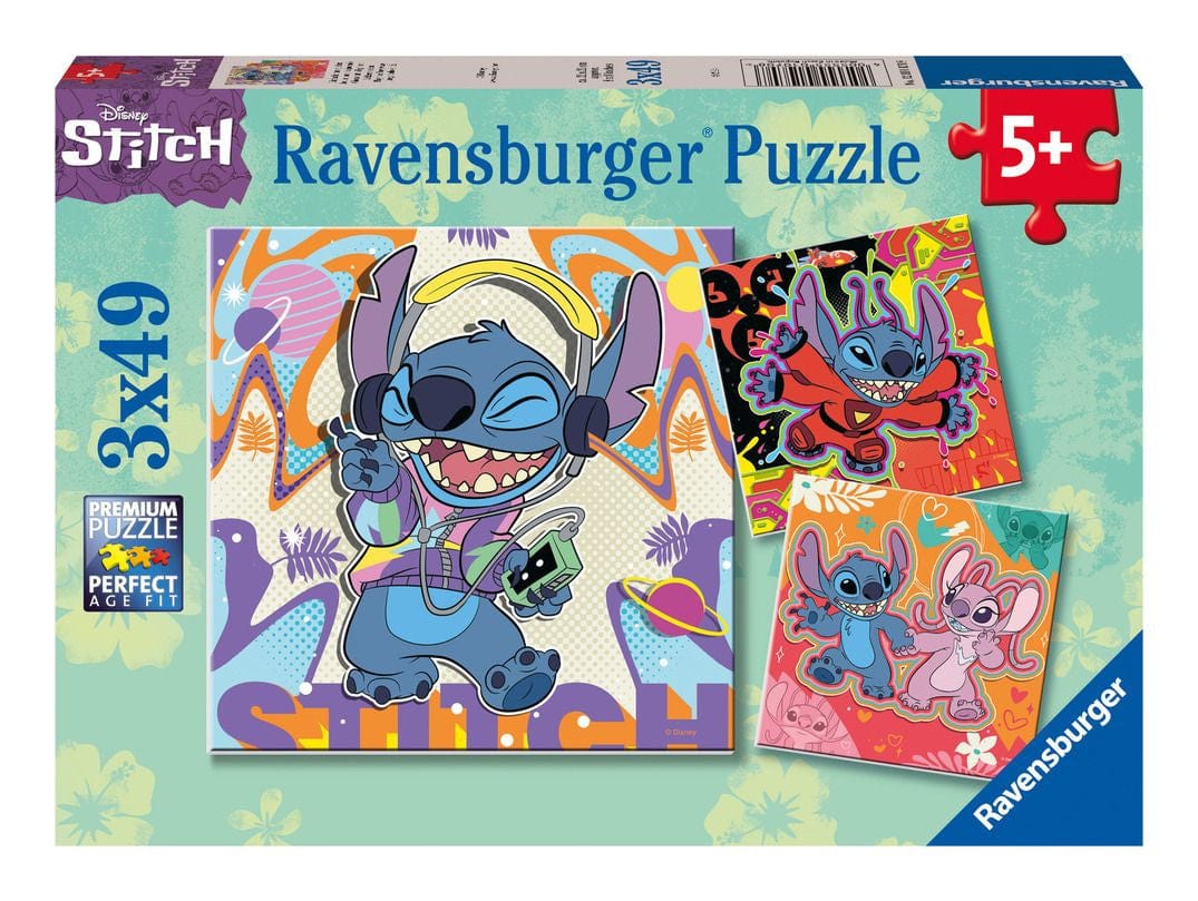 Ravensburger Disney Stitch 3 Pack 49 Piece Jigsaw Puzzle – 24-7 Games ...