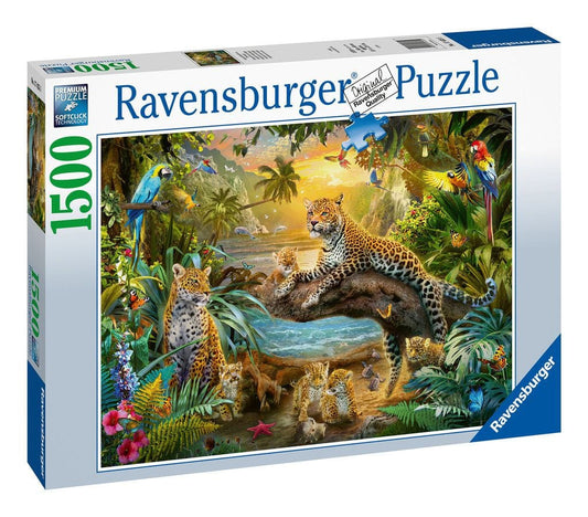 Ravensburger Leopards In The Jungle 1500 Piece Jigsaw Puzzle Ravensburger Leopards In The Jungle 1500 Piece Jigsaw Puzzle